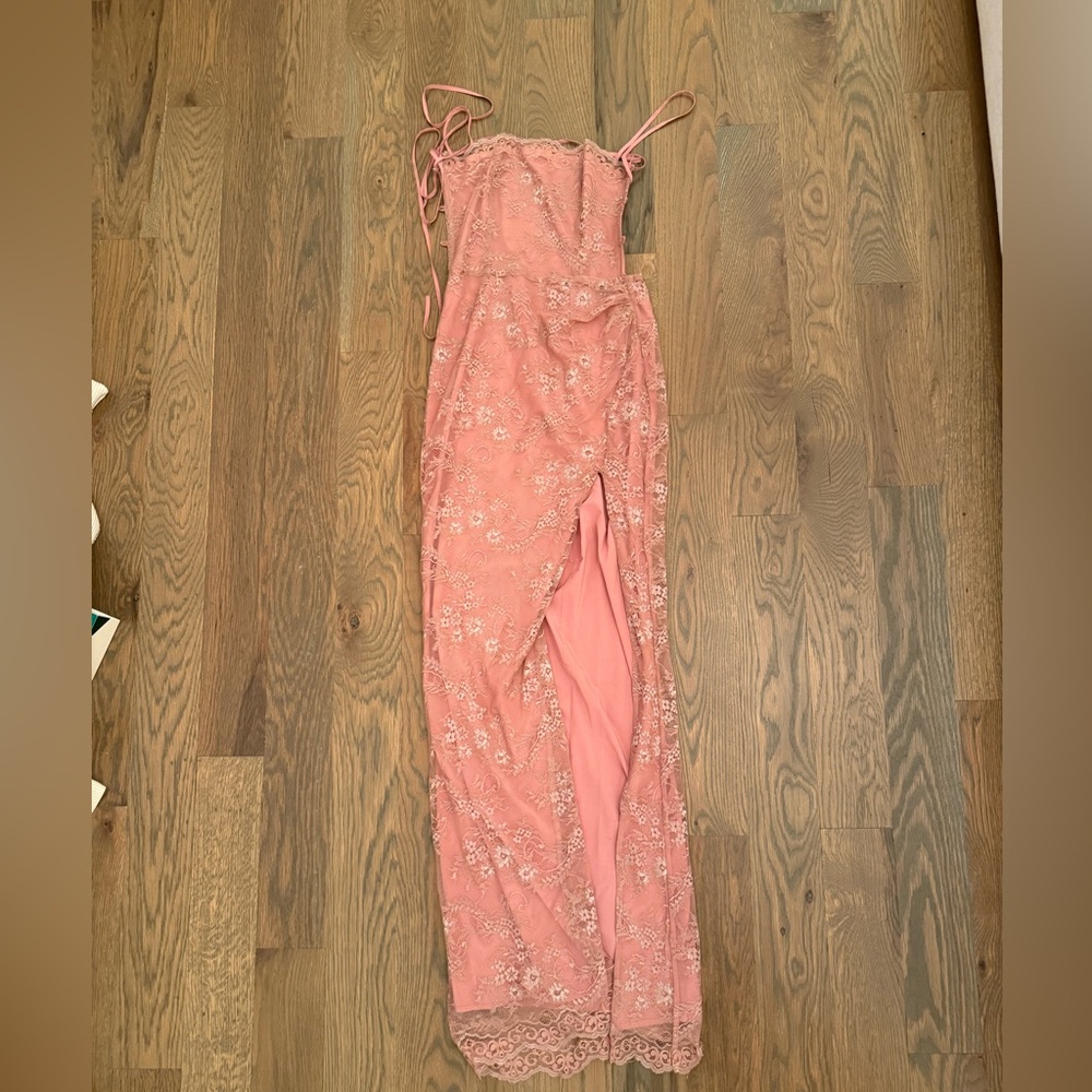 MAJORELLE Blush Floral Lace Jumpsuit